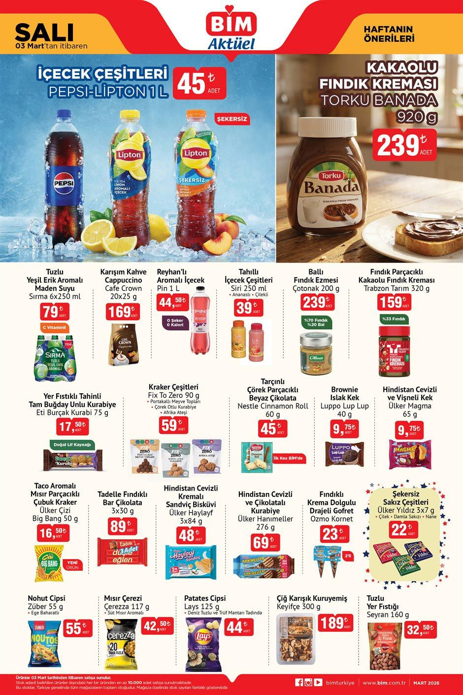 3 Mart 2026 BİM Aktüel Ürünleri