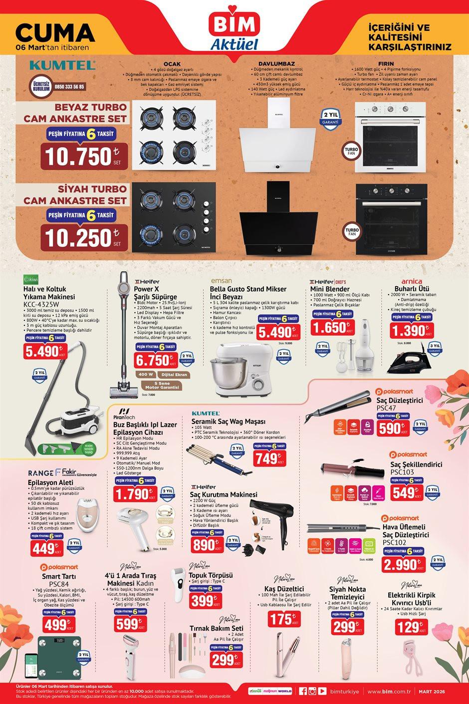 6 Mart 2026 BİM Aktüel Ürünleri