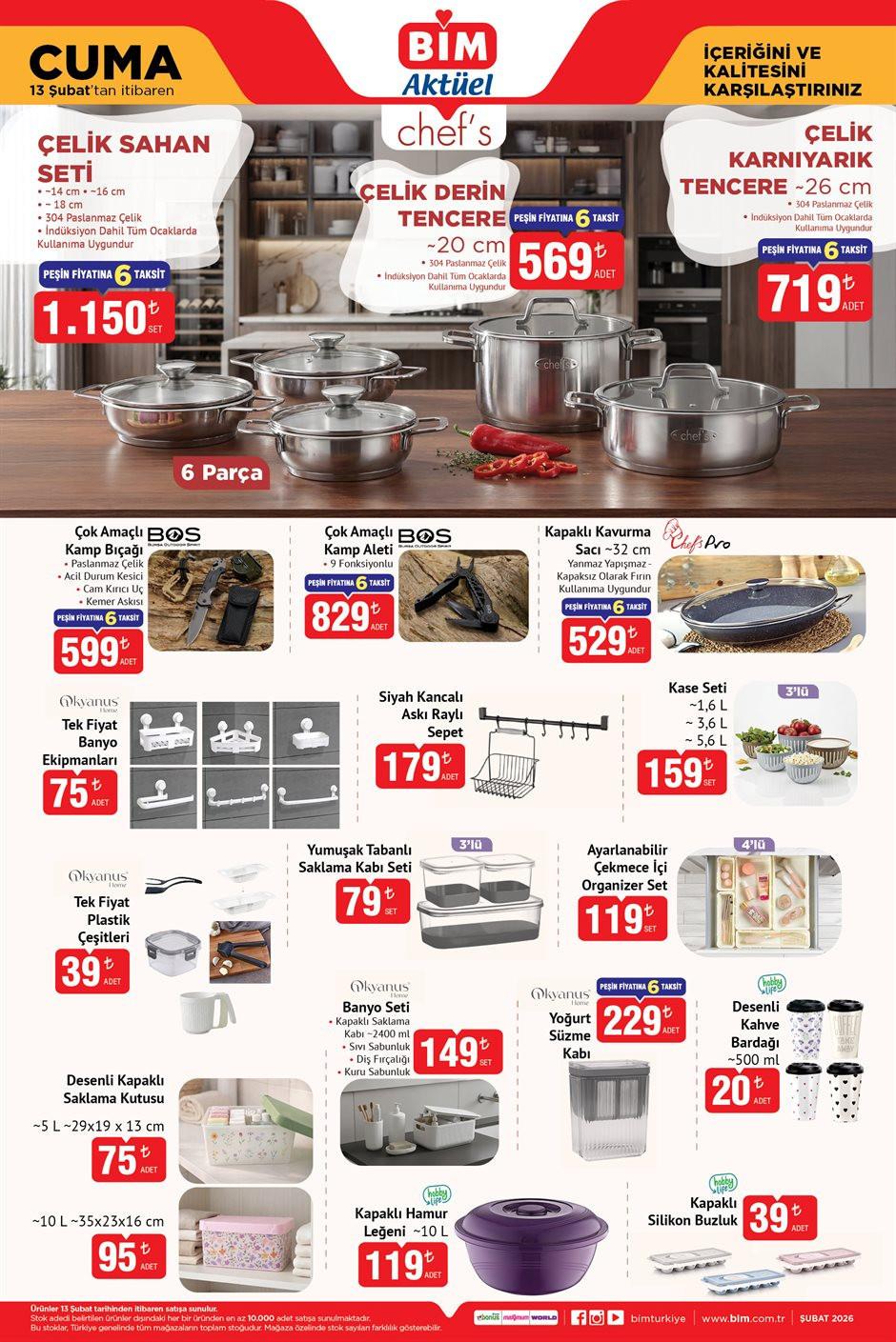 Bim Aktüel Bu Hafta Ürünleri ve 10-13 Şubat 2026 Kataloğu