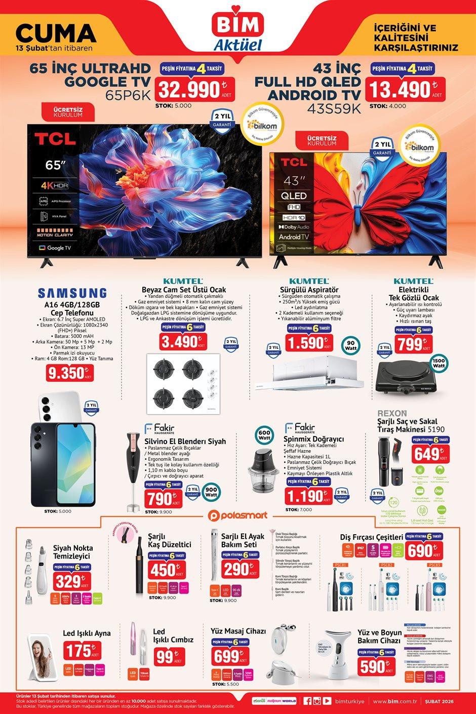 Bim Aktüel Kataloğu 13 Şubat 2026 İndirimli Ürünler Listesi