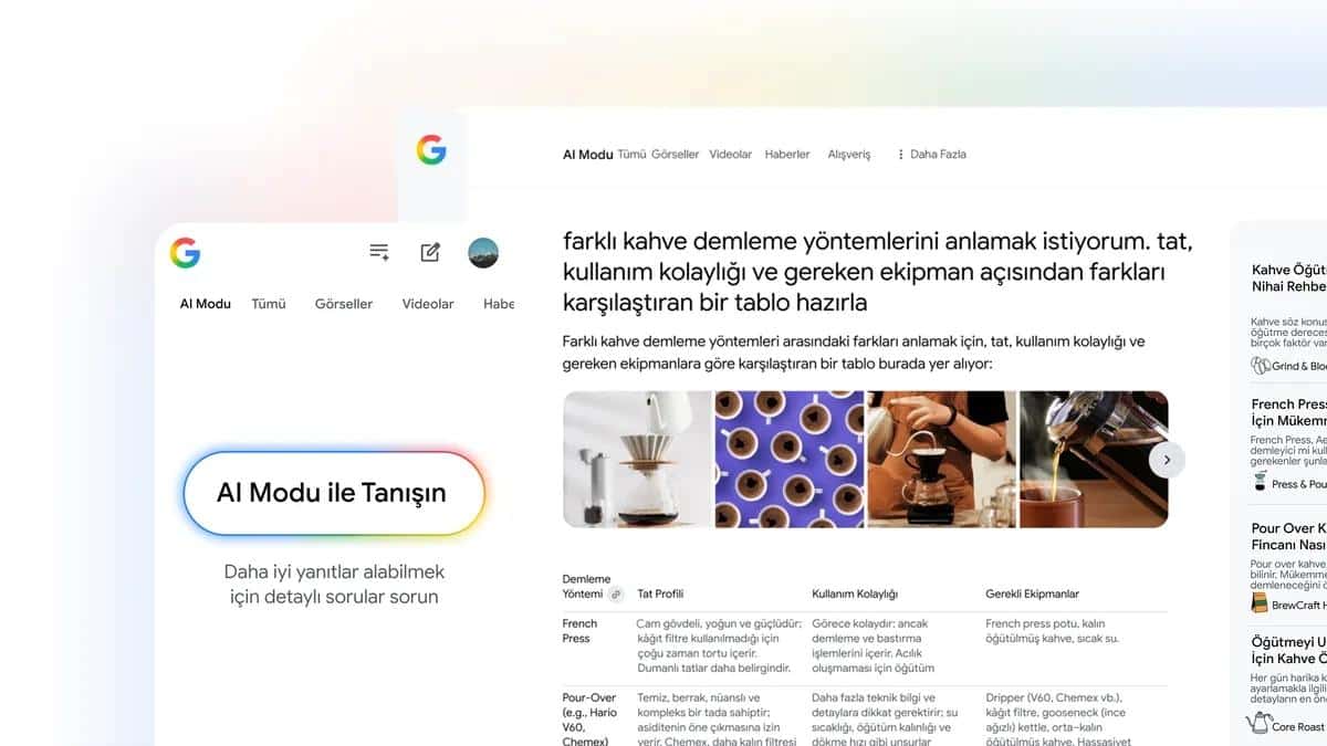 Google Türkiye'de Yapay Zeka Destekli Arama Dönemini Başlattı