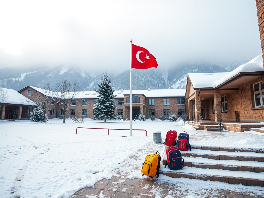 Hakkari okullar tatil mi 3 Şubat Salı kar nedeniyle eğitim arası