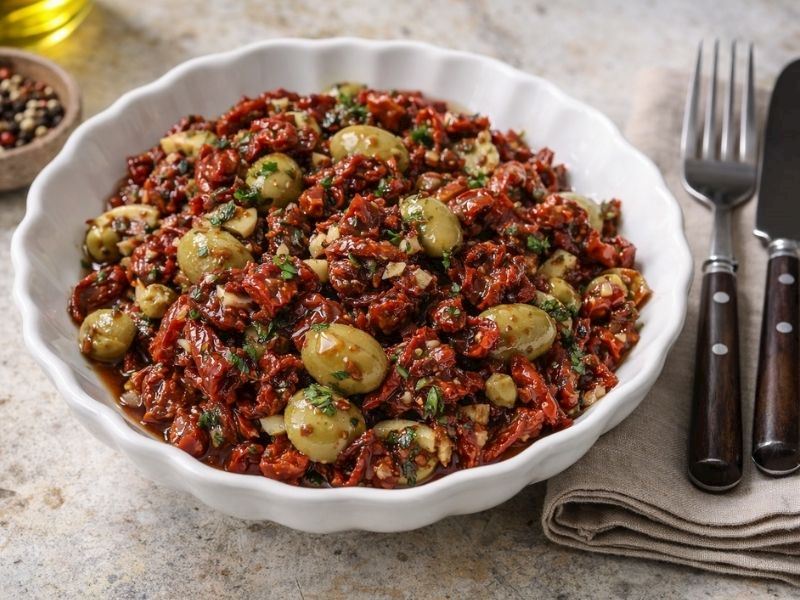 Lezzetli kuru domates salatası tarifi, malzemeleri ve yapılış adımlarıyla sofralarınıza