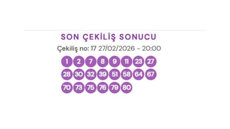On Numara 27 Şubat 2026 Çekiliş Sonuçları