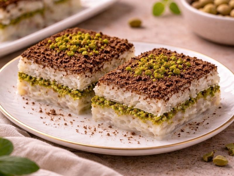 Soğuk baklava lezzetini güllaçla buluşturan bu tarifte, pratik yapım adımları