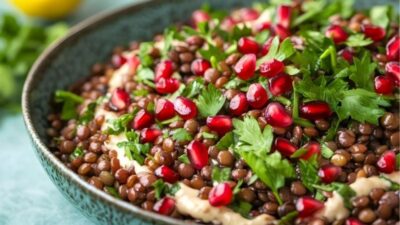Besleyici ve lezzetli tahin soslu mercimek salatası tarifi. Pratik hazırlanışı