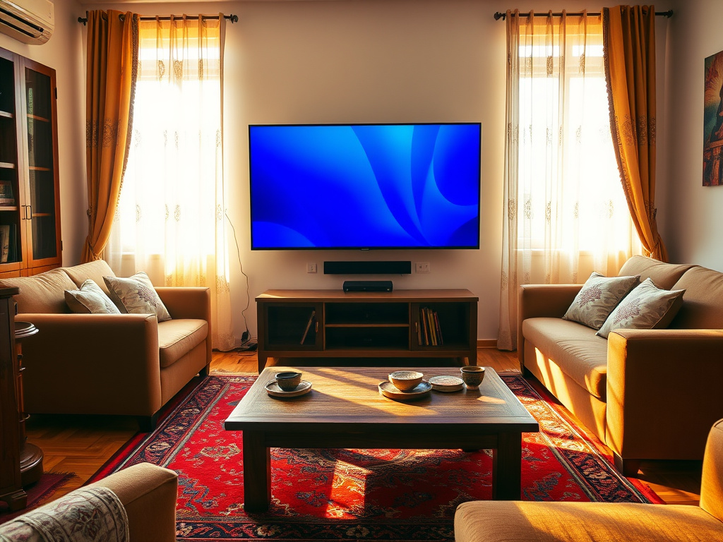 Televizyon ekranında mavi/mor renk bozulması.