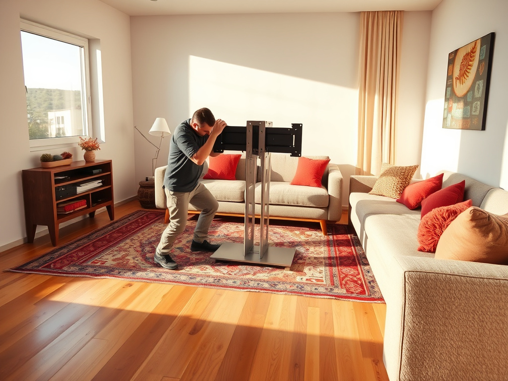 Televizyonun ayaklık veya askı aparatı montajı