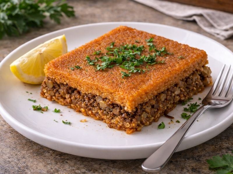 Tepside içli köfte tarifi ve malzemeleriyle nefis bir lezzet hazırlayın.