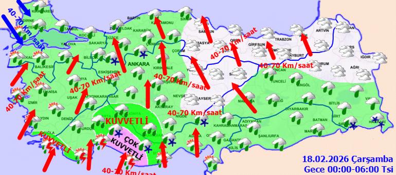 Yurt Genelinde Yağışlı ve Soğuk Hava Etkili Olacak