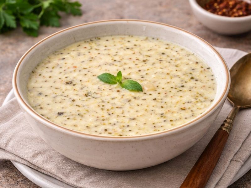 Geleneksel Tutmaç çorbası tarifi, malzemeleri ve yapılış adımlarını öğrenin. Lezzetli