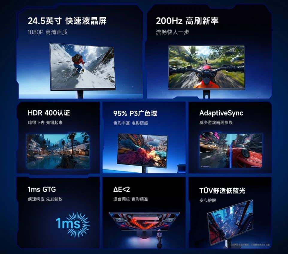 Xiaomi Redmi G25 oyun monitörü teknik özellikleri