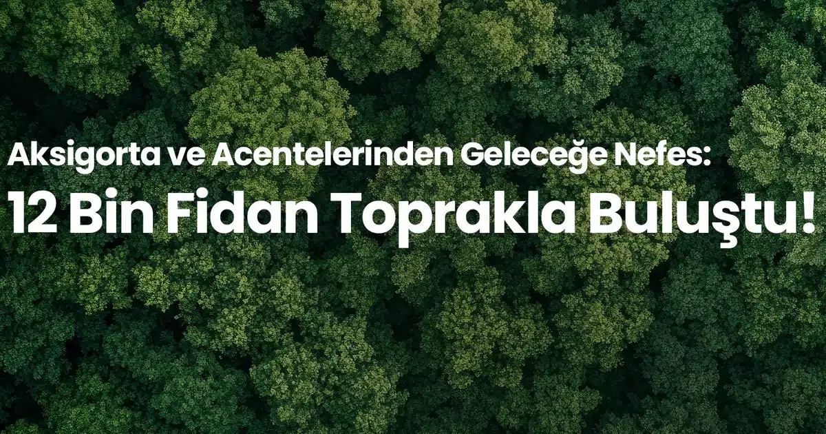Aksigorta, acenteleri adına çevreye katkı sağlamak amacıyla 12.631 fidanlık Hatıra