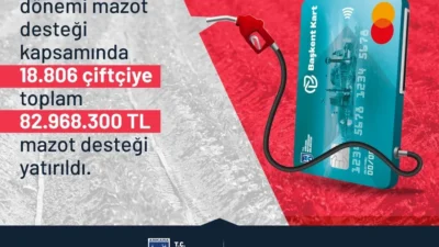 Ankara Büyükşehir Belediyesi, bayram öncesi üreticilere mazot desteği sağlayarak tarımsal