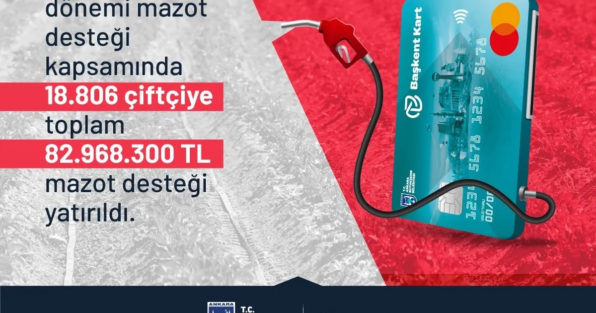 Ankara Büyükşehir Belediyesi, bayram öncesi üreticilere mazot desteği sağlayarak tarımsal