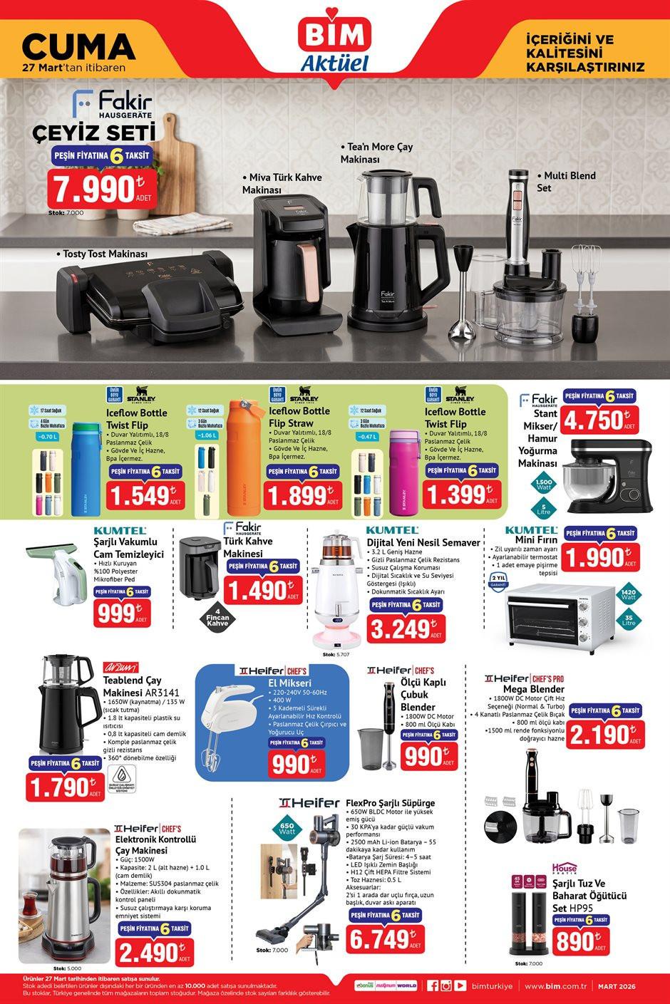 BİM 24 ve 27 Mart 2026 Aktüel Ürünler Kataloğu Yayımlandı