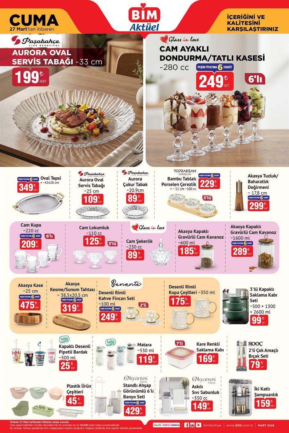 BİM 24 ve 27 Mart 2026 Aktüel Ürünler Kataloğu Yayımlandı