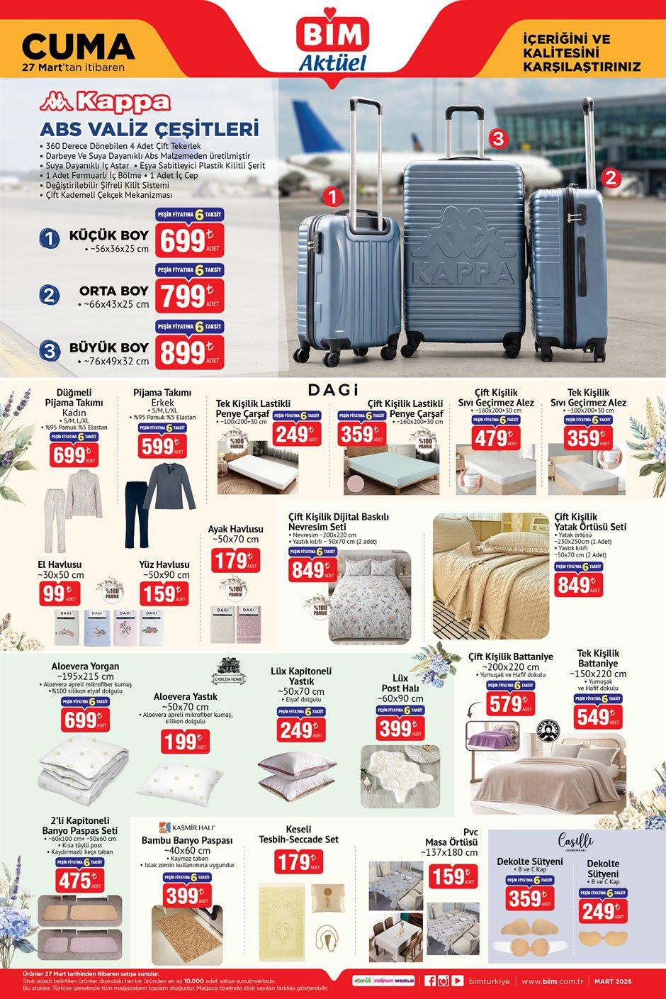 BİM 24 ve 27 Mart 2026 Aktüel Ürünler Kataloğu Yayımlandı