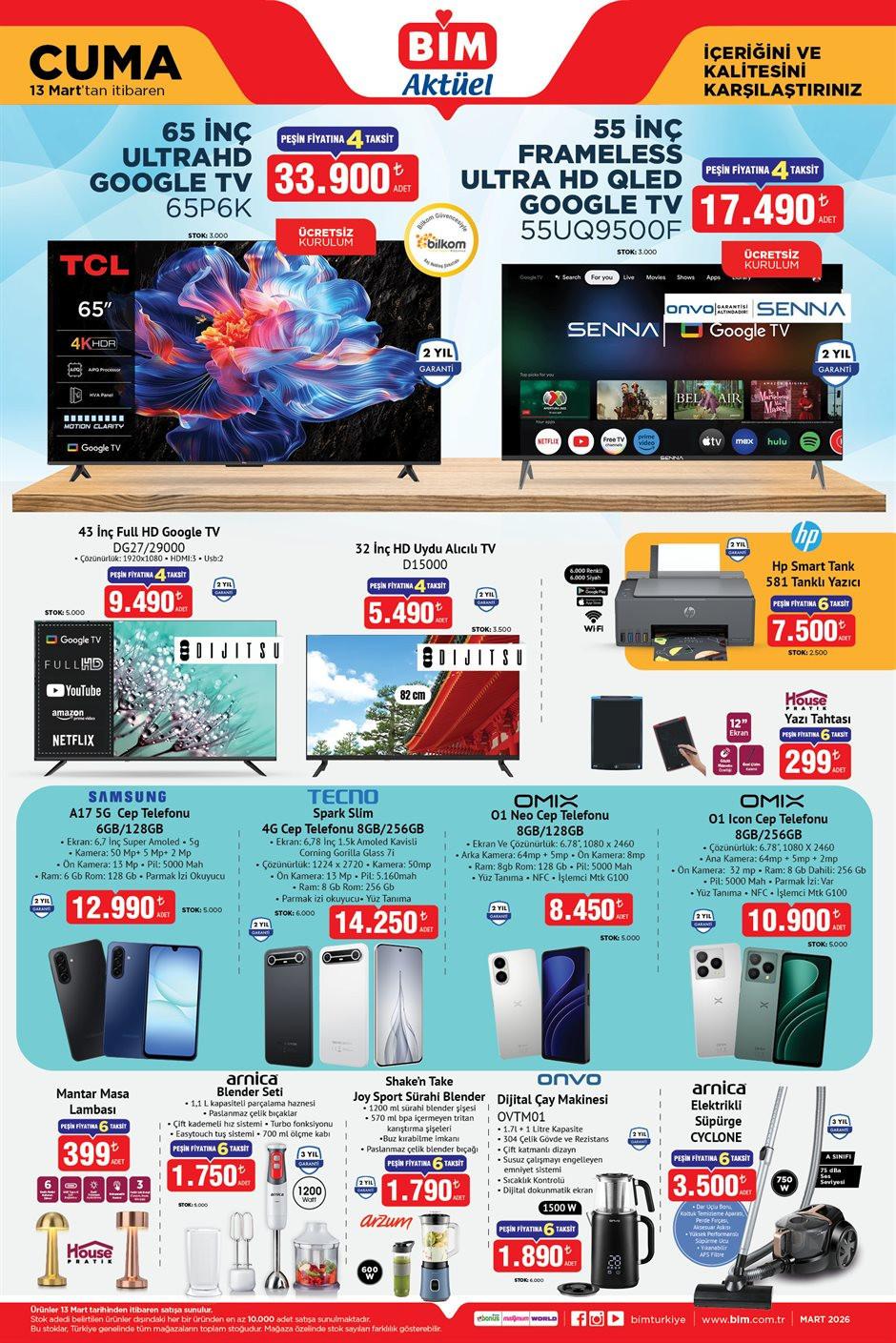 BİM Aktüel 10-11-13 Mart 2026 Kataloğu Yayınlandı