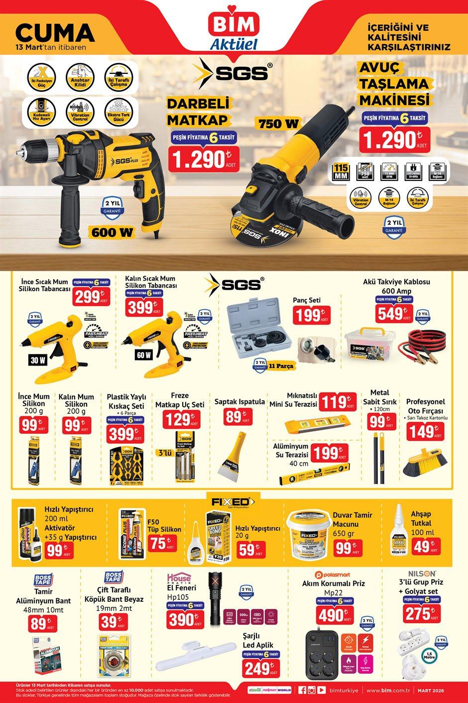 BİM 13 Mart 2026 Aktüel Ürünler Kataloğu Yayınlandı