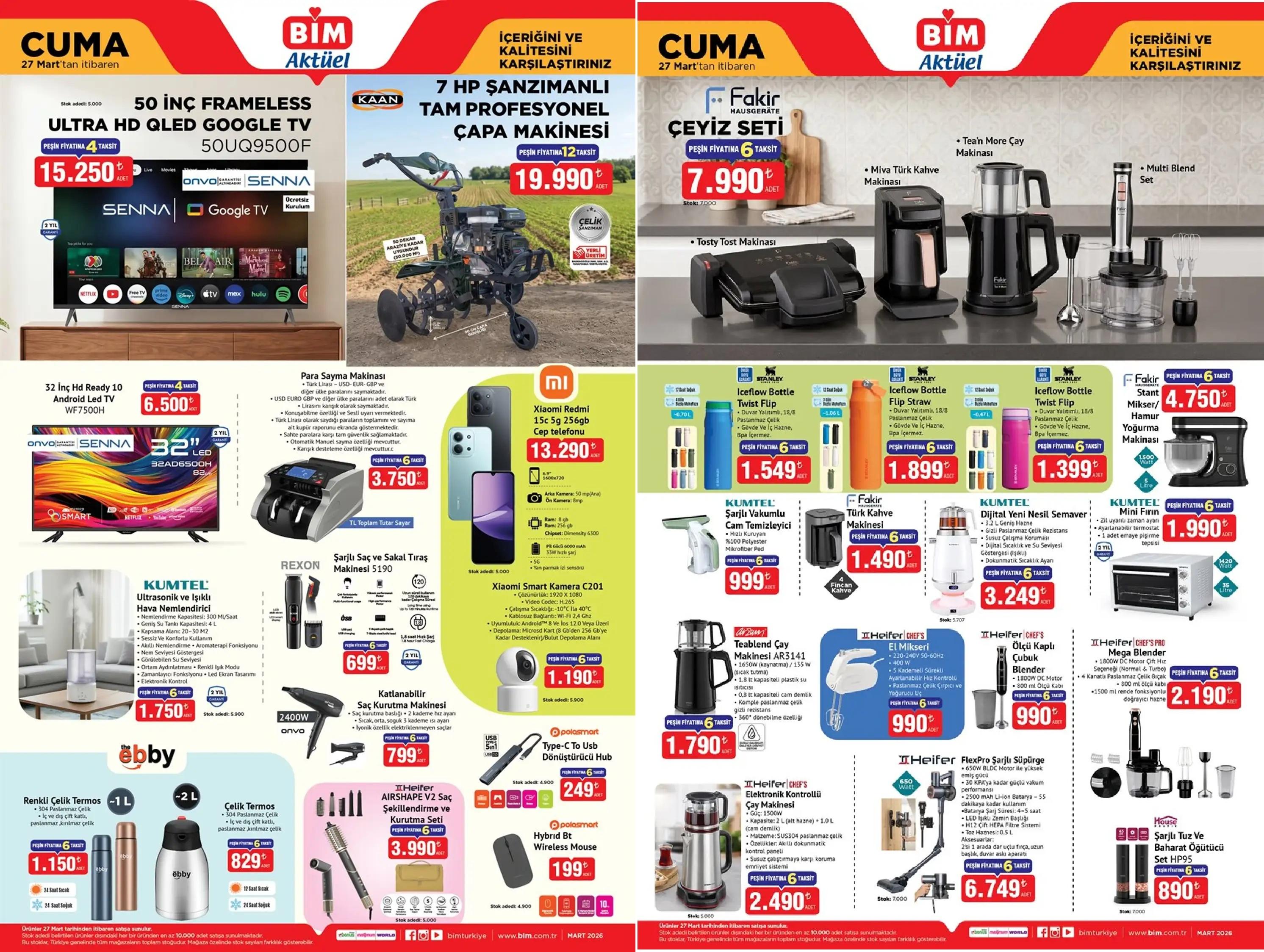 27 Mart BİM Aktüel Teknoloji Ürünleri