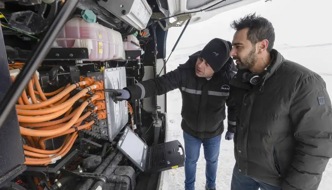 MAN Lion’s Coach E, zorlu soğuk iklim testlerini başarıyla tamamladı.