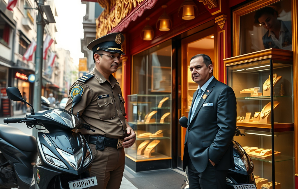 OIC ve Bangkok Polisi, altın dükkanlarında güvenliği artırmak için güçlerini