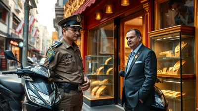 OIC ve Bangkok Polisi, altın dükkanlarında güvenliği artırmak için güçlerini