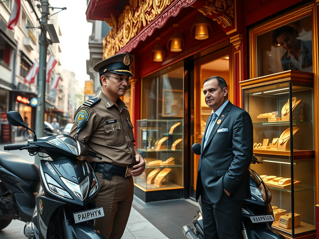 OIC ve Bangkok Polisi, altın dükkanlarında güvenliği artırmak için güçlerini