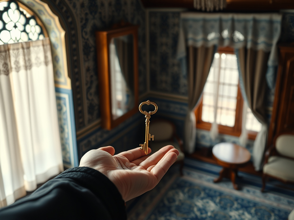 Rüyada altın anahtar almak, yeni keşifler ve başarının kapılarını açar.