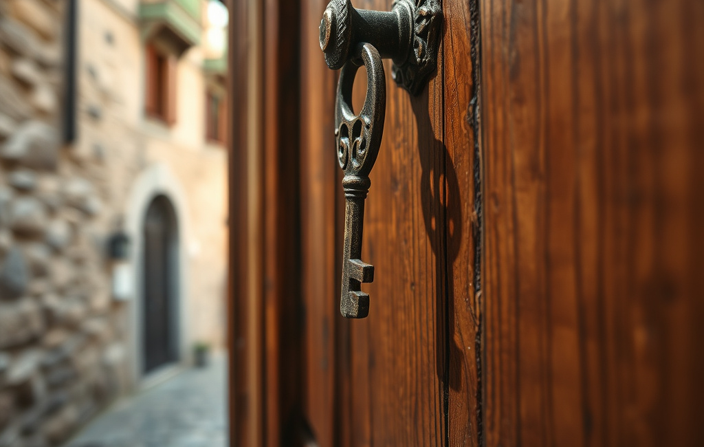 Rüyada kapının üzerindeki anahtar ile gizemli kapılar açılıyor. Geçmişten geleceğe