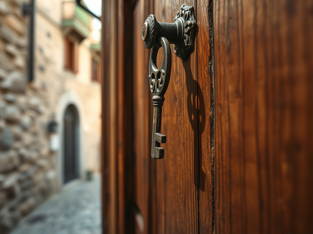 Rüyada kapının üzerindeki anahtar ile gizemli kapılar açılıyor. Geçmişten geleceğe