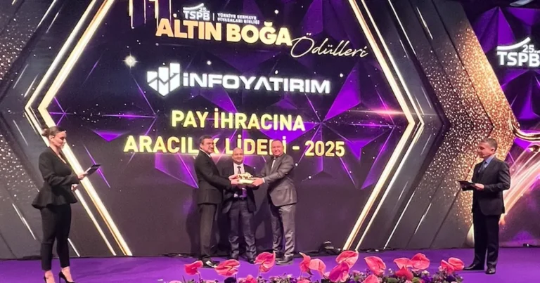 İnfo Yatırım, 11. TSPB Altın Boğa Ödülleri’nde Pay İhraç ve Satışı Kategorisinde Ödül Aldı