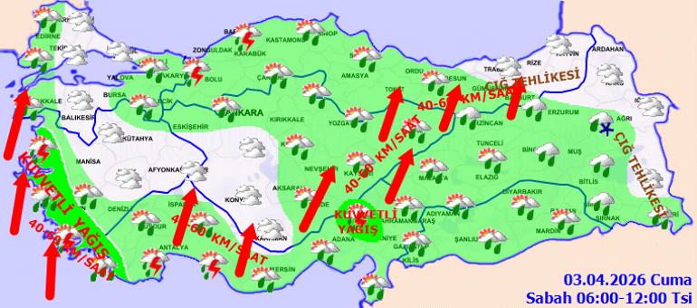 Kuvvetli Yağış Uyarısı