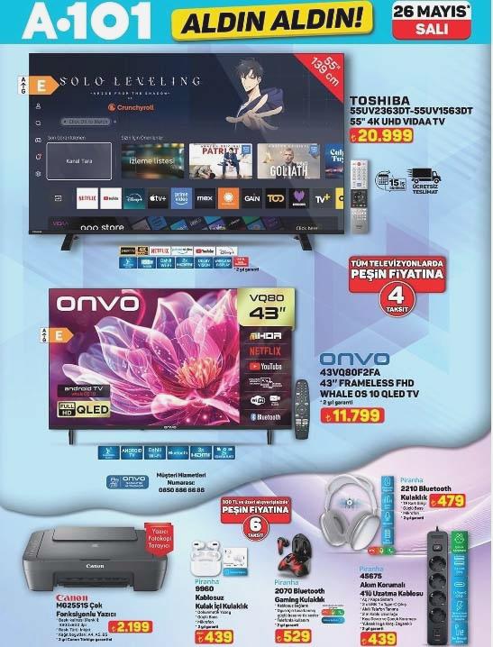 26 Mayıs 2026 A101 Aldın Aldın kataloğunda öne çıkan elektronik, ev, mutfak, tekstil ve gıda ürünleri 2 26 Mayıs 2026 A101 Aldın Aldın kataloğunda yer alan ürünler
