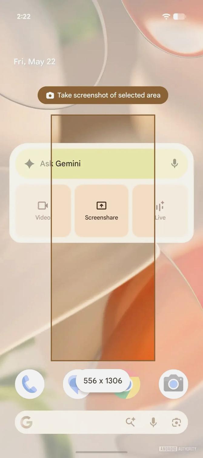 Android 17'de kısmi ekran görüntüsü özeti