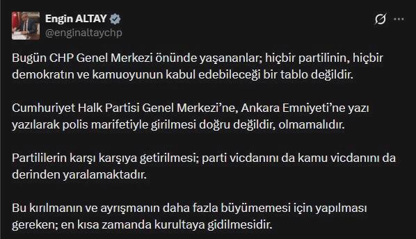 CHP Genel Merkezi önünde yaşanan gelişmeler