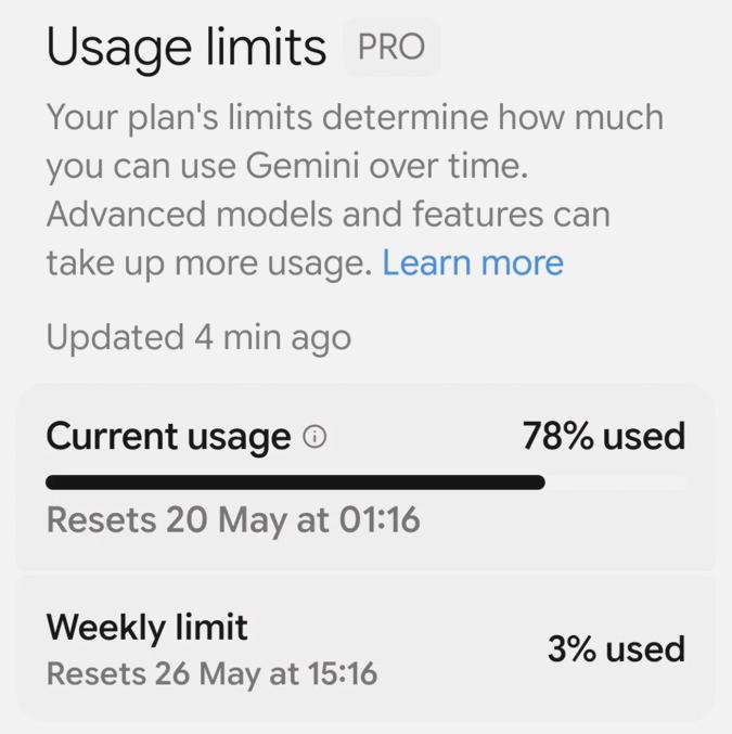 Google Gemini Kullanım Limitlerinde Yeni Düzenleme