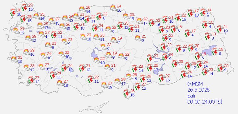 İstanbul’da yağmur bekleniyor; Marmara’da serin ve yer yer sağanaklı hava etkili olacak 2 Türkiye genelinde hava durumu