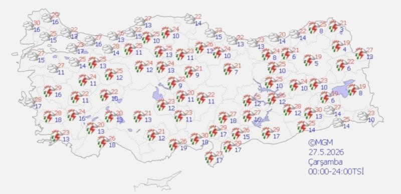 Meteoroloji’den bayram boyunca değişken hava uyarısı