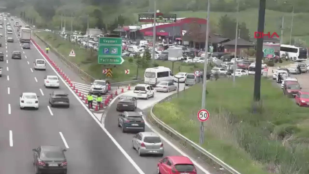 Kurban Bayramı tatilinde Bolu geçişinde araç yoğunluğu yaşandı