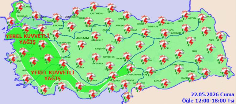 Türkiye genelinde sağanak yağış bekleniyor, İstanbul'da 3 gün yağmur var 5 Türkiye genelinde hava durumu özeti