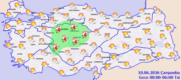 10 Haziran hava durumu: Yarın yurtta sağanak beklenen bölgeler ve il il sıcaklıklar 2 Marmara