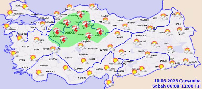10 Haziran hava durumu: Yarın yurtta sağanak beklenen bölgeler ve il il sıcaklıklar 3 Ege