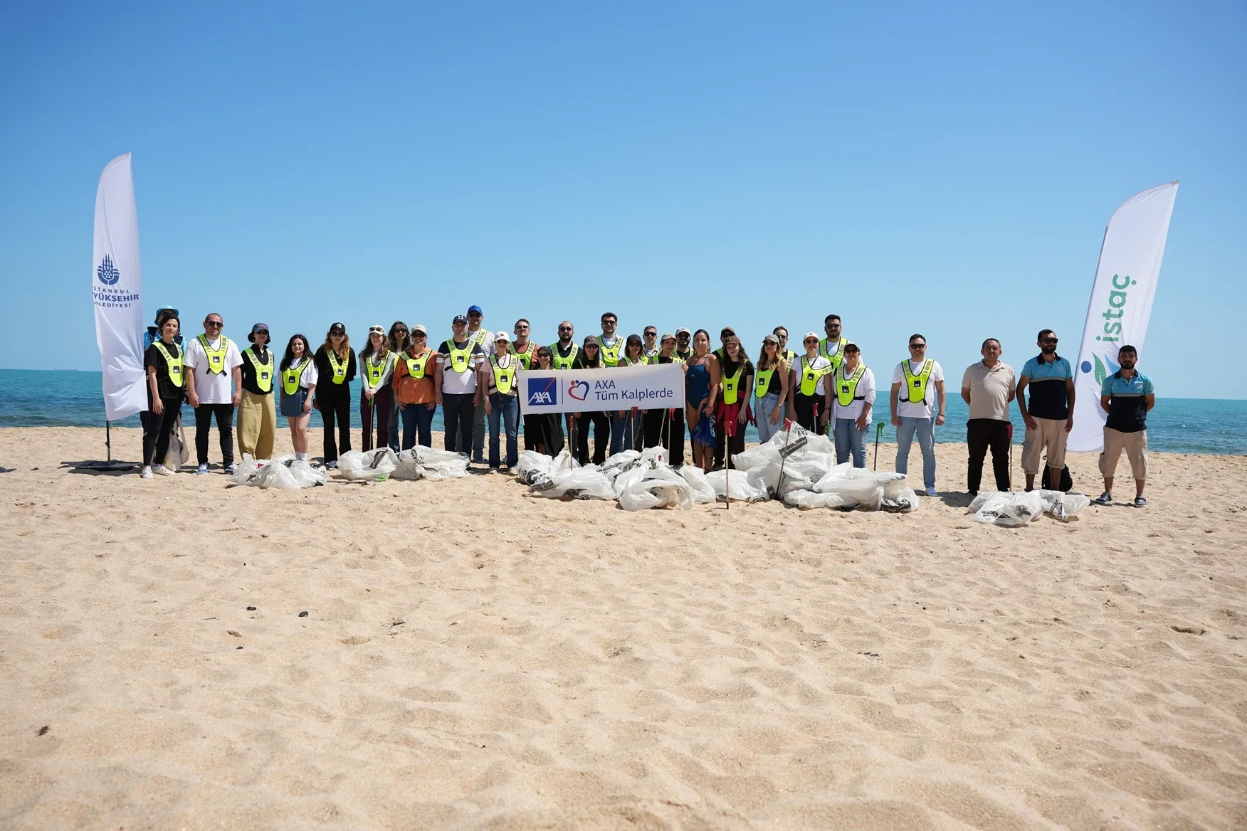 AXA Goodness Week Kicked Off with a Beach Clean-up Event Featuring Bengisu Avcı