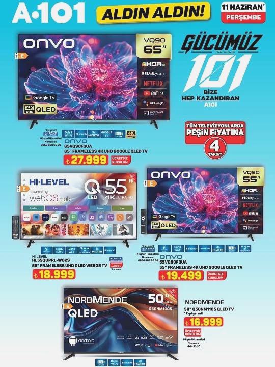 A101 11 Haziran 2026 Aldın Aldın Kataloğu: Elektronik, Beyaz Eşya, Bisiklet, Moped, Ev, Oyuncak ve Yaz Ürünleri 2 A101 11 Haziran 2026 Aldın Aldın Kataloğu