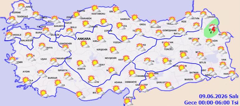 Bu Hafta Yağmur Var mı? 9 Haziran Türkiye Geneli Hava Durumu