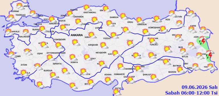 Bu Hafta Yağmur Var mı? 9 Haziran Türkiye Geneli Hava Durumu