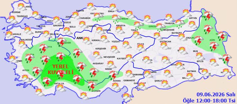 Bu Hafta Yağmur Var mı? 9 Haziran Türkiye Geneli Hava Durumu