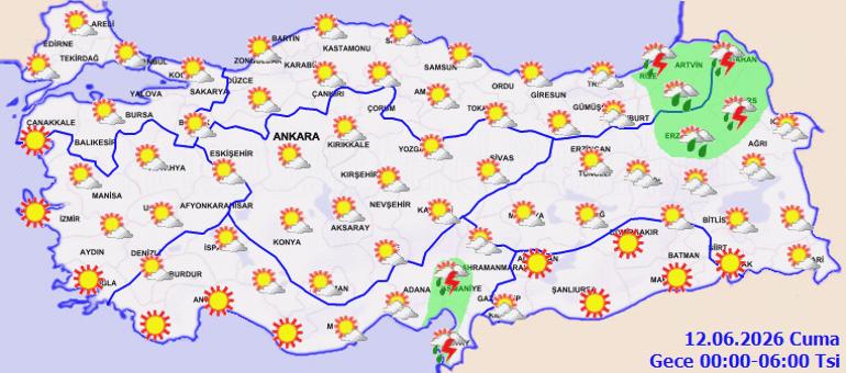 Yarın hava durumu ve sıcaklık değişimi 1 Türkiye genelinde hava durumu